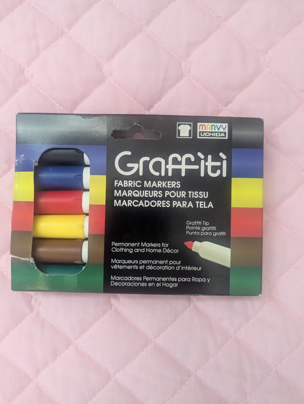 Marvy Uchida Graffiti Fabric Markers - Multicolor